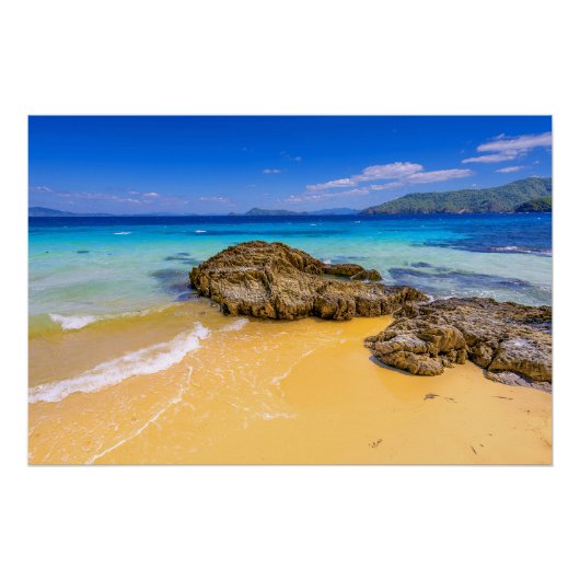 トロピカルフィリピンサンディビーチアイランドポスター ポスター (正面)