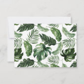 トロピカルフィロデンドロンパーム詳細挿入カード 招待状 (裏面)