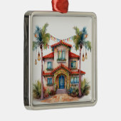 トロピカルフェスティバルクリスマスビーチハウス メタルオーナメント (右)