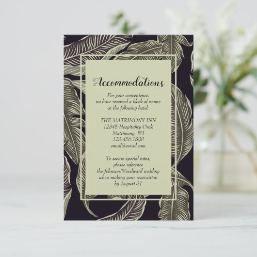 トロピカルフェスティバルSage Green結婚の宿泊施設 エンクロージャーカード (スタンド正面)