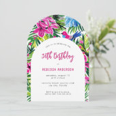 トロピカルフェスティングハワイルアウ（ハワイ式宴会）30th誕生日パーティー 招待状 (スタンド正面)