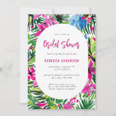 トロピカルフェスティングハワイ結婚ルアウ（ハワイ式宴会）ブライダルシャワー 招待状 (正面)
