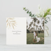 トロピカルフォトウォーターカラー結婚式招待状 招待状 (スタンド正面)