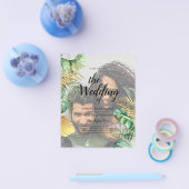 トロピカルフォトオーバーレイAll-in-1 QRコード結婚s チラシ (シングル)