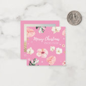 トロピカルフォトスクエアクリスマス ノートカード (正面/裏面インサイチュ)