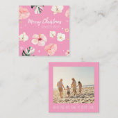 トロピカルフォトスクエアクリスマス ノートカード (正面/裏面)