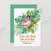 トロピカルフォトセーブ・ザ・デート案内 招待状 (正面/裏面)