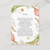 トロピカルフォトメモリアル私はフリー祈りの言葉カード3 名刺 (裏面)