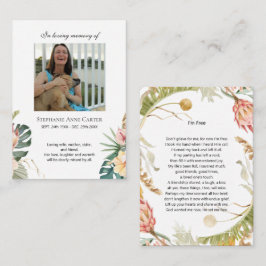 トロピカルフォトメモリアル私はフリー祈りの言葉カード3 名刺