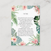 トロピカルフォトメモリアル私はフリー祈りの言葉カード4 名刺 (裏面)