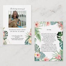 トロピカルフォトメモリアル私はフリー祈りの言葉カード4