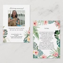 トロピカルフォトメモリアル私はフリー祈りの言葉カード4 名刺