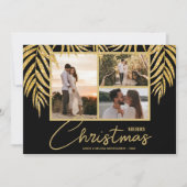 トロピカルフォト数々のコラージクリスマス シーズンカード (正面)