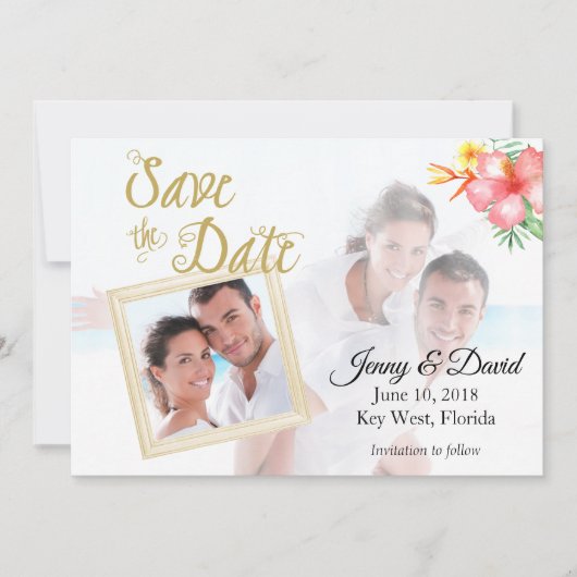 トロピカルフォト日付の保存 セーブザデート (正面)