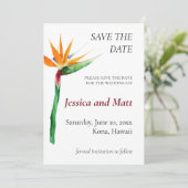 トロピカルフォト日付の保存 招待状 (スタンド正面)