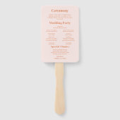 トロピカルフォト結婚式 プログラム ハンドファン (裏面)