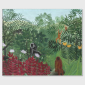 トロピカルフォレストウィズモンキーズルーソーファインアート ラッピングペーパー (フラット)