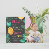 トロピカルフラオンバイバースデーフォト 招待状 (スタンド正面)