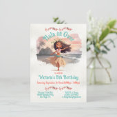 トロピカルフラガールバースデーパーティー 招待状 (スタンド正面)