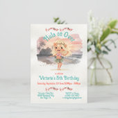 トロピカルフラブロンデガールバースデーパーティー 招待状 (スタンド正面)