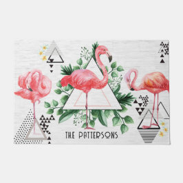 トロピカルフラミモダンンゴの幾何学的な家族名 ドアマット