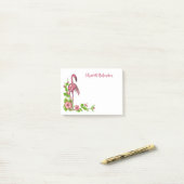 トロピカルフラミンゴとフラワーポストイットノート ポストイット (デスク上)