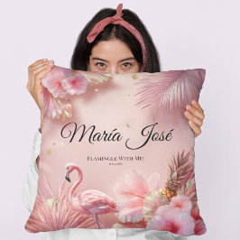 トロピカルフラミンゴキンセアニラカスタム クッション
