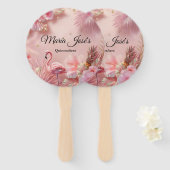 トロピカルフラミンゴキンセアニラカスタム ハンドファン (正面&裏面)