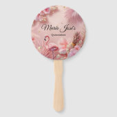 トロピカルフラミンゴキンセアニラカスタム ハンドファン (正面)