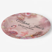 トロピカルフラミンゴキンセアニラカスタム ペーパープレート (アングル)