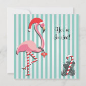 トロピカルフラミンゴクリスマスパーティの招待状 招待状 (裏面)
