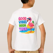 🦩トロピカルフラミンゴサマーキッズ🌴 Tシャツ (裏面)