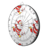 トロピカルフラミンゴサンタクリスマスパターンラベル: ダーツボード (正面右)