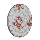 トロピカルフラミンゴサンタクリスマスパターンラベル: ダーツボード (正面左)