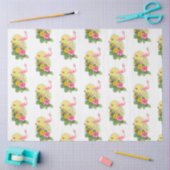 トロピカルフラミンゴシリーズデザイン11 薄葉紙 (クラフト)