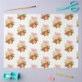 トロピカルフラミンゴシリーズデザイン13 薄葉紙 (クラフト)