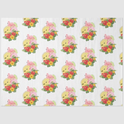 トロピカルフラミンゴシリーズデザイン13 薄葉紙 (正面)