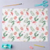 トロピカルフラミンゴシリーズデザイン17 薄葉紙 (クラフト)