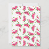 トロピカルフラミンゴスイカ誕生日パーティー 招待状 (裏面)