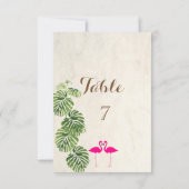 トロピカルフラミンゴステーブルカード 招待状 (裏面)