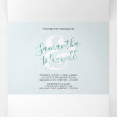 トロピカルフラミンゴトリフォールド結婚式招待状 三つ折り招待状 (内部中)