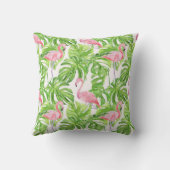 トロピカルフラミンゴパターン装飾用クッション クッション (裏面)