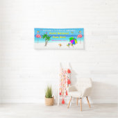 トロピカルフラミンゴパーティー50と素晴らしいバナー 横断幕 (インサイチュ)