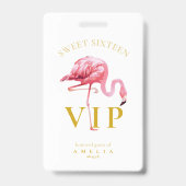 トロピカルフラミンゴパームズスウィート16 ID922 バッジ (Front)