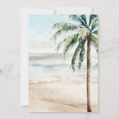 トロピカルフラミンゴパームズベビーシャワー招待 招待状 (裏面)