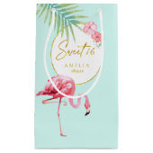 トロピカルフラミンゴパームズSweet sixteenID926 スモールペーパーバッグ (正面)