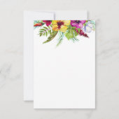 トロピカルフラミンゴビーチ宛先ウェディングRSVP 出欠カード (裏面)