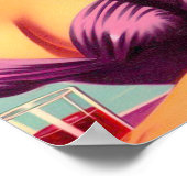 トロピカルフラミンゴピンアップ ポスター (角)