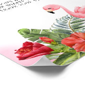 トロピカルフラミンゴピンクおむつラッフルサイン ポスター (角)