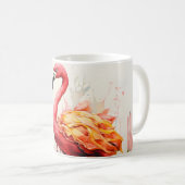 トロピカルフラミンゴファンタジーパラダイス開花 コーヒーマグカップ (正面右)